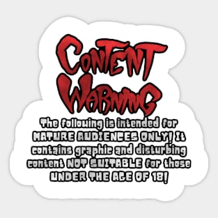 “Content Warning” Sticker